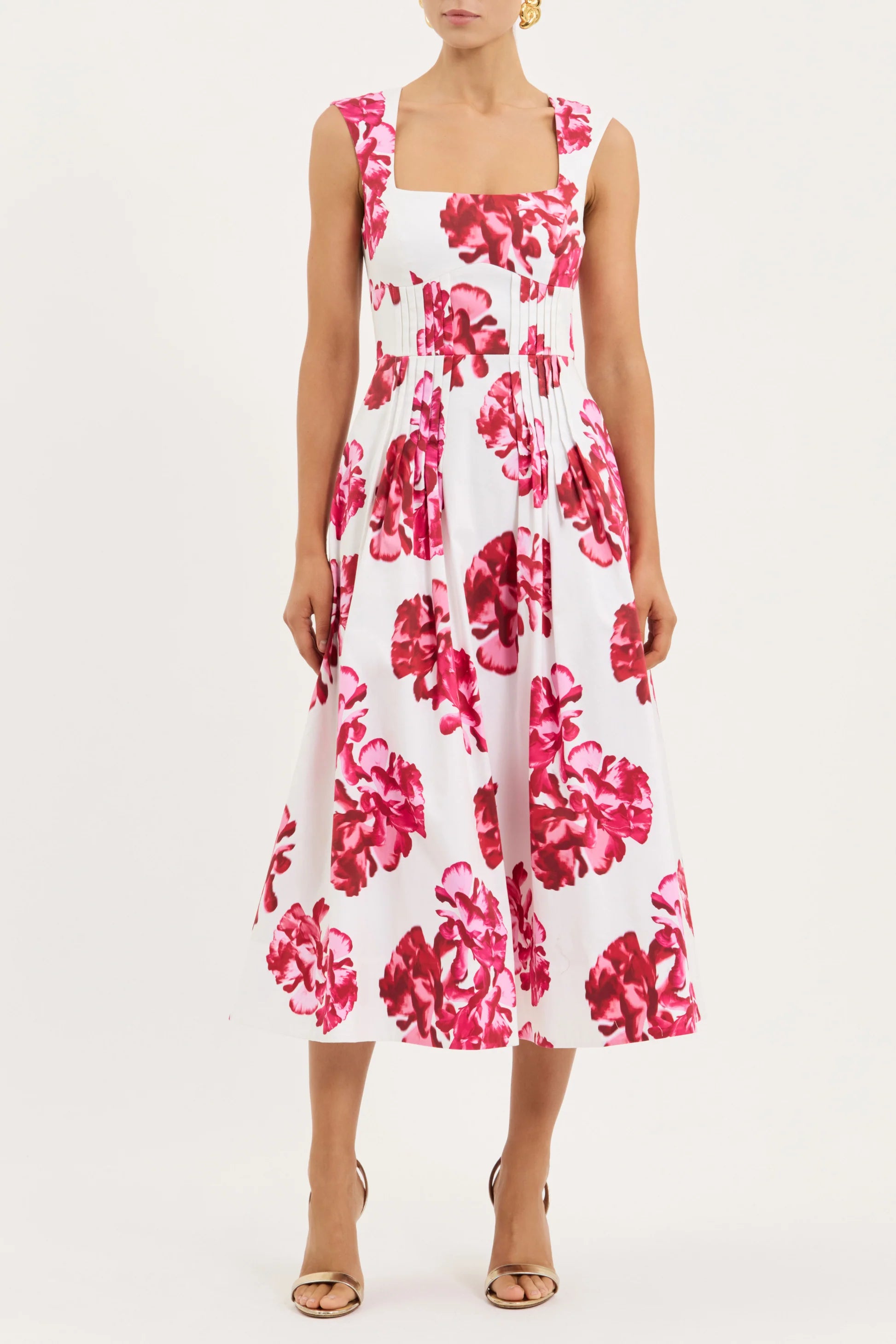 Damask Rose Midi Dress - The Lake Forest Shop