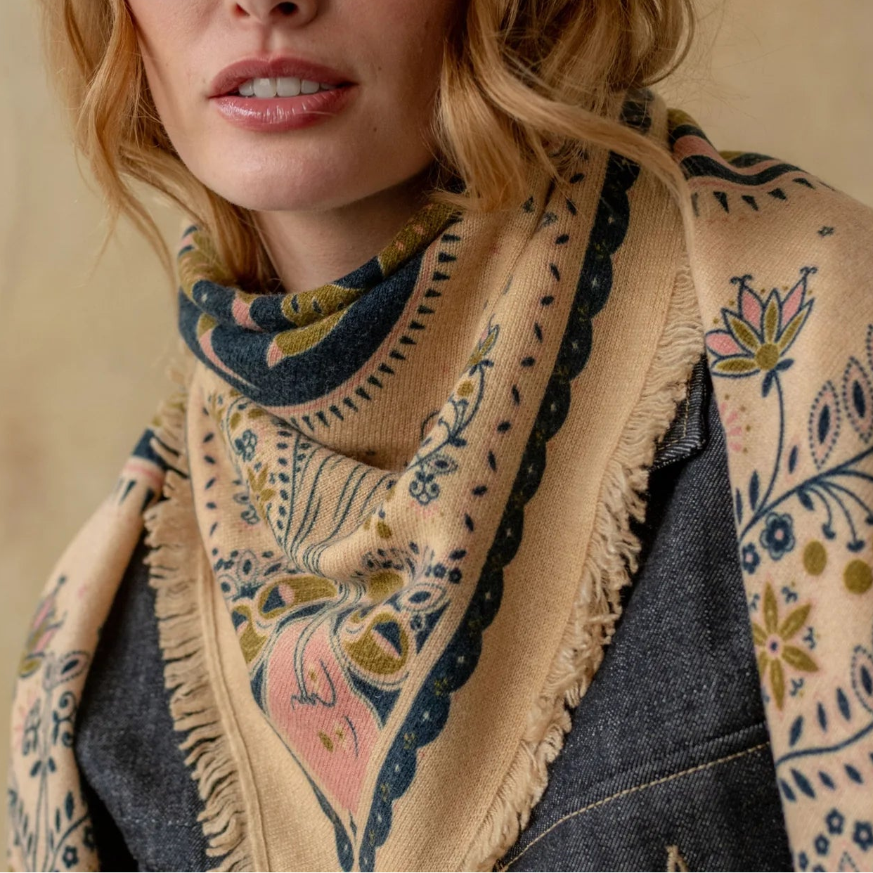 Lovebird Bandana Sweater Wrap