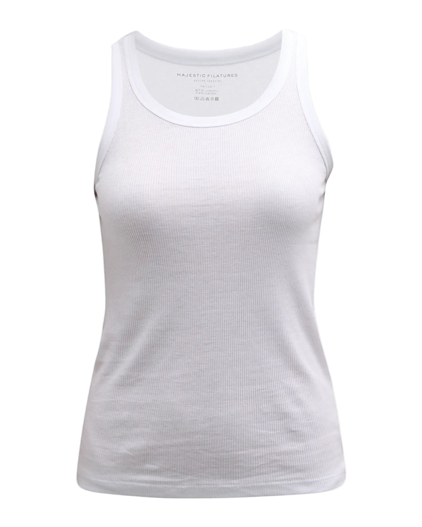 Lyocell Cotton Baby Rib Scoop Neck Tank