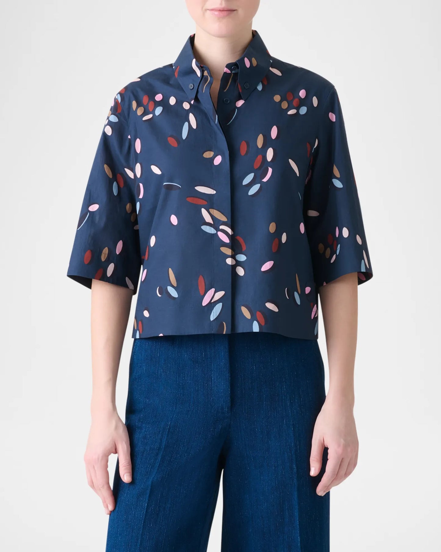 Cropped Boxy Blouse