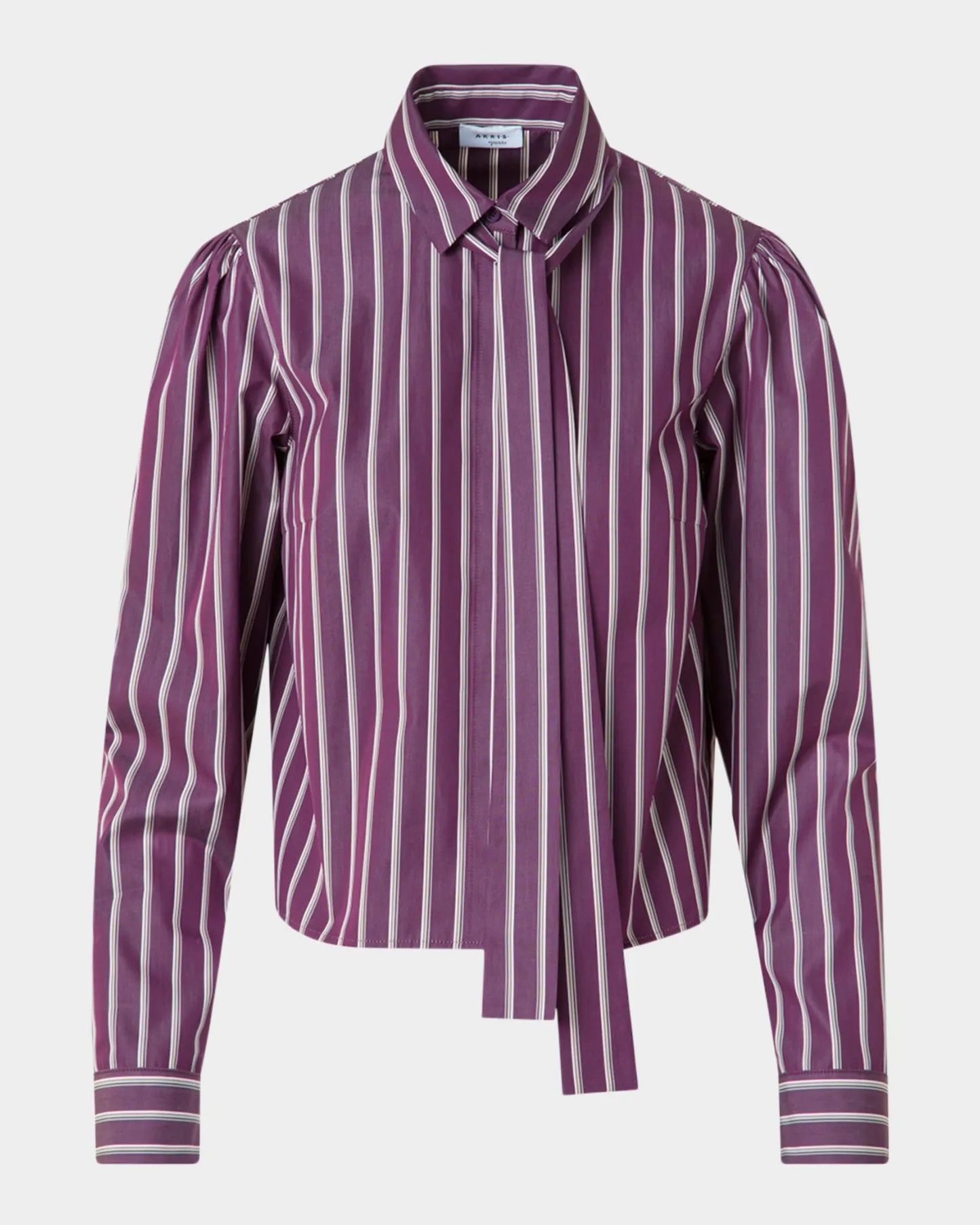 Striped Blouse w/Tie