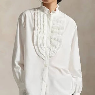 Pleated Bib Shirt