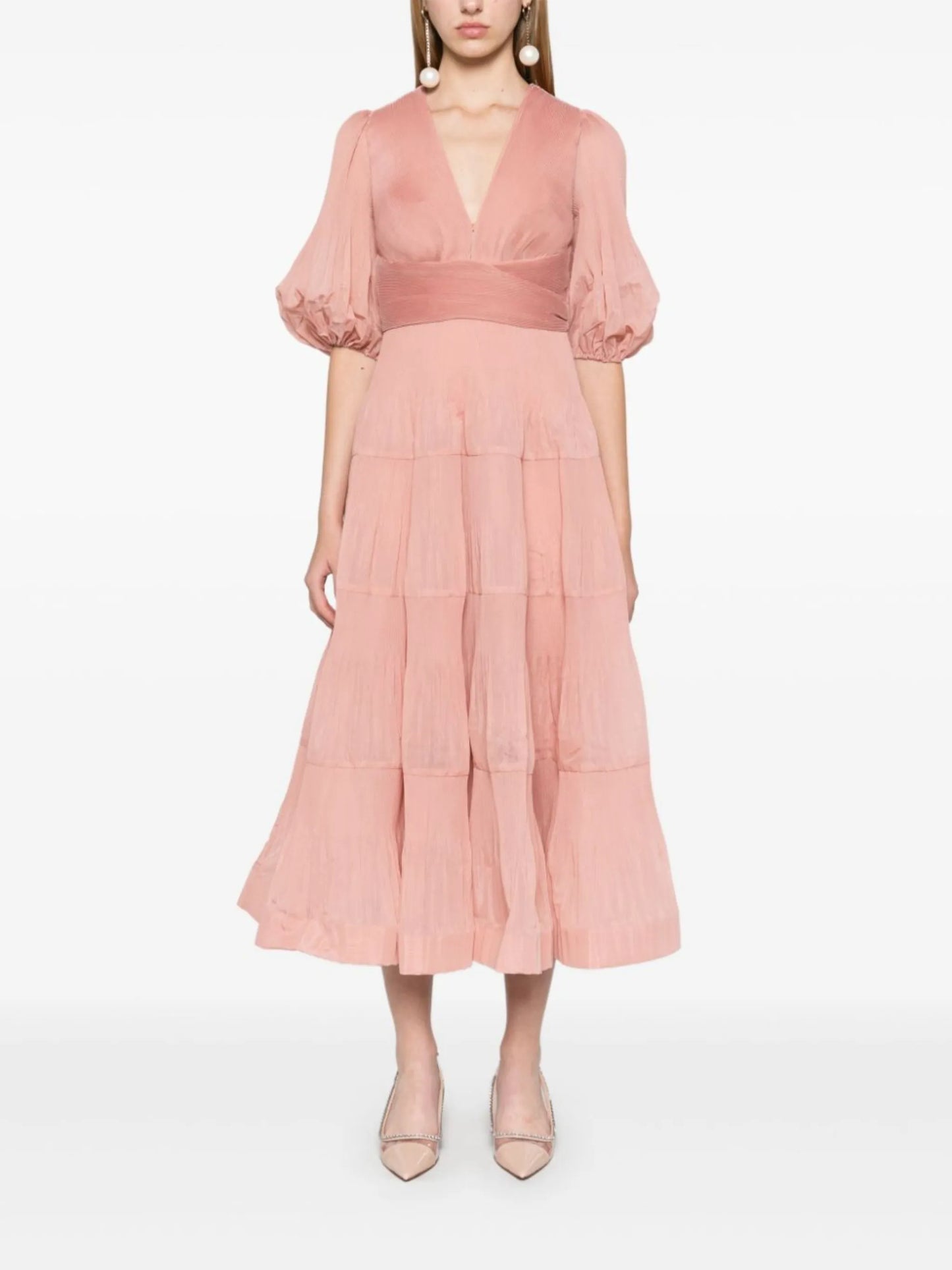 Pleated Midi Dress