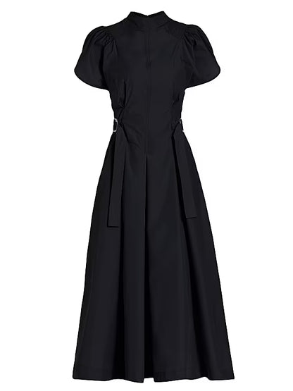 Side Tie Flare Dress - The Lake Forest Shop