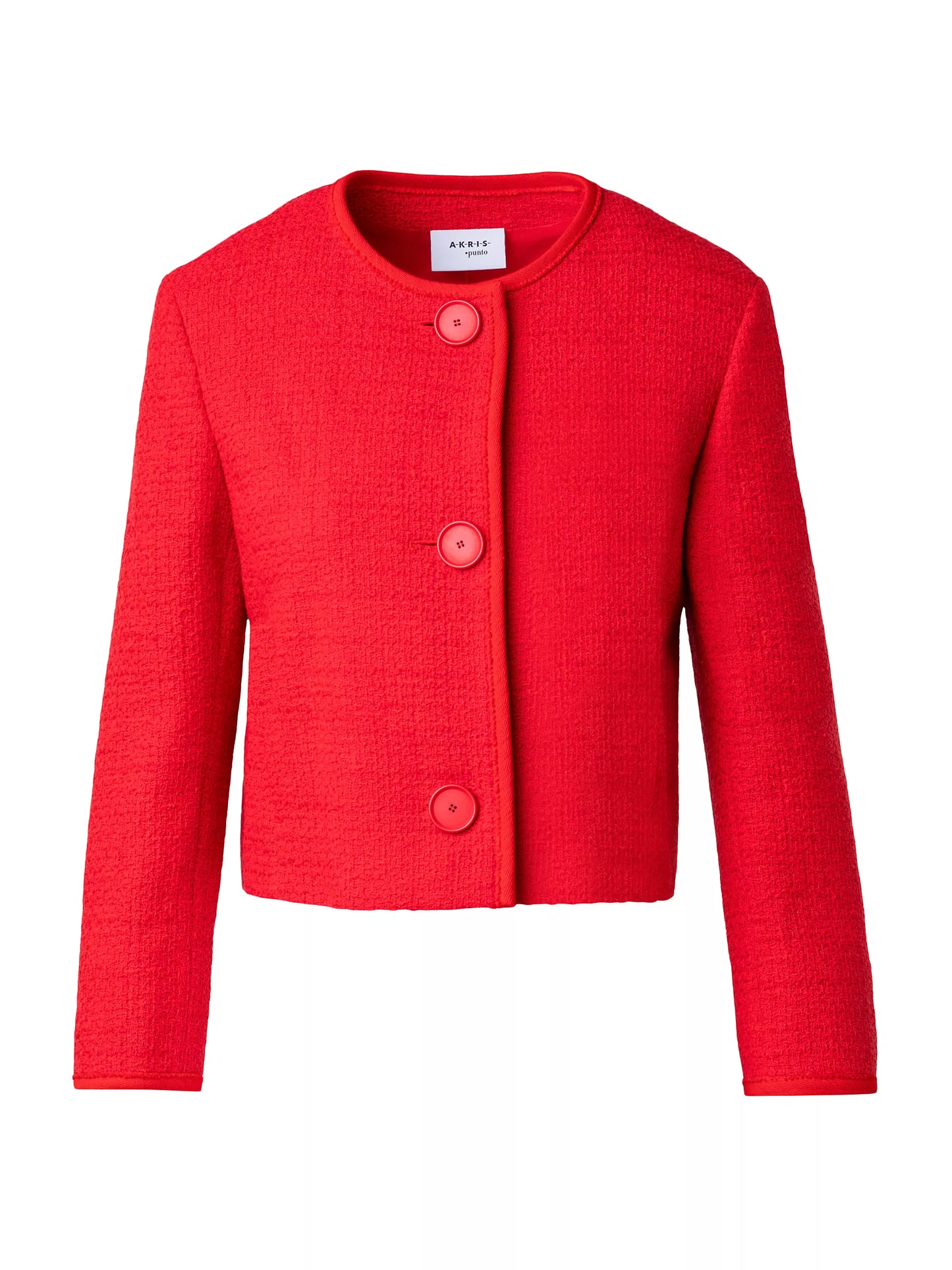 Boucle Tweed Jacket Red