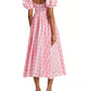 Rory Gingham Dress Pink