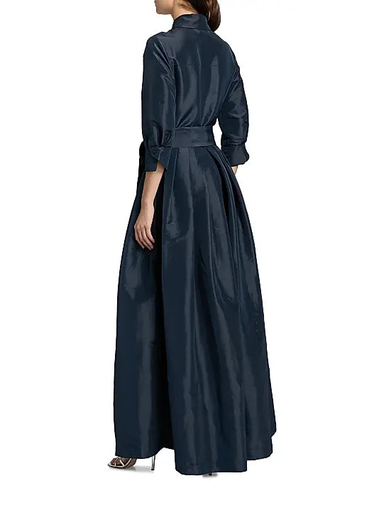 Julip Short Sleeve Belted Gown