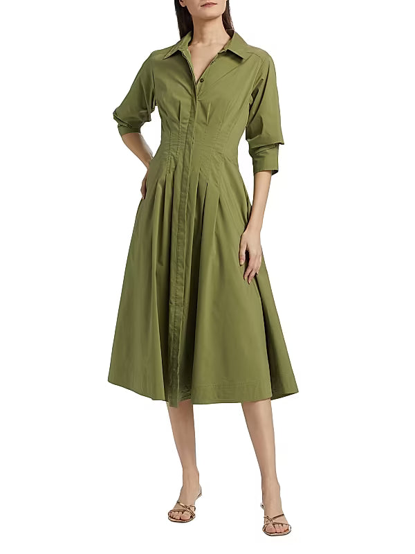Jazz Pintuck Midi Dress - The Lake Forest Shop