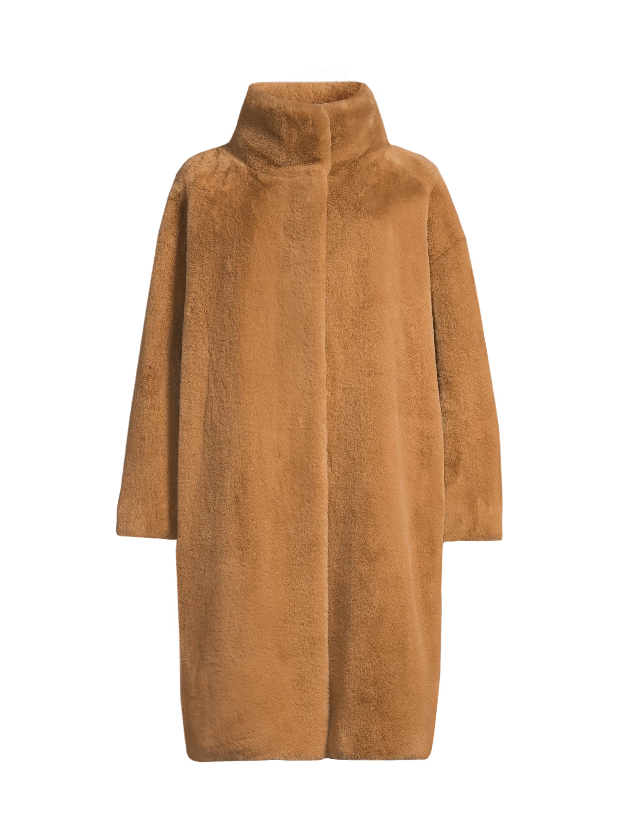 Faux Fur Knee Length Coat - The Lake Forest Shop