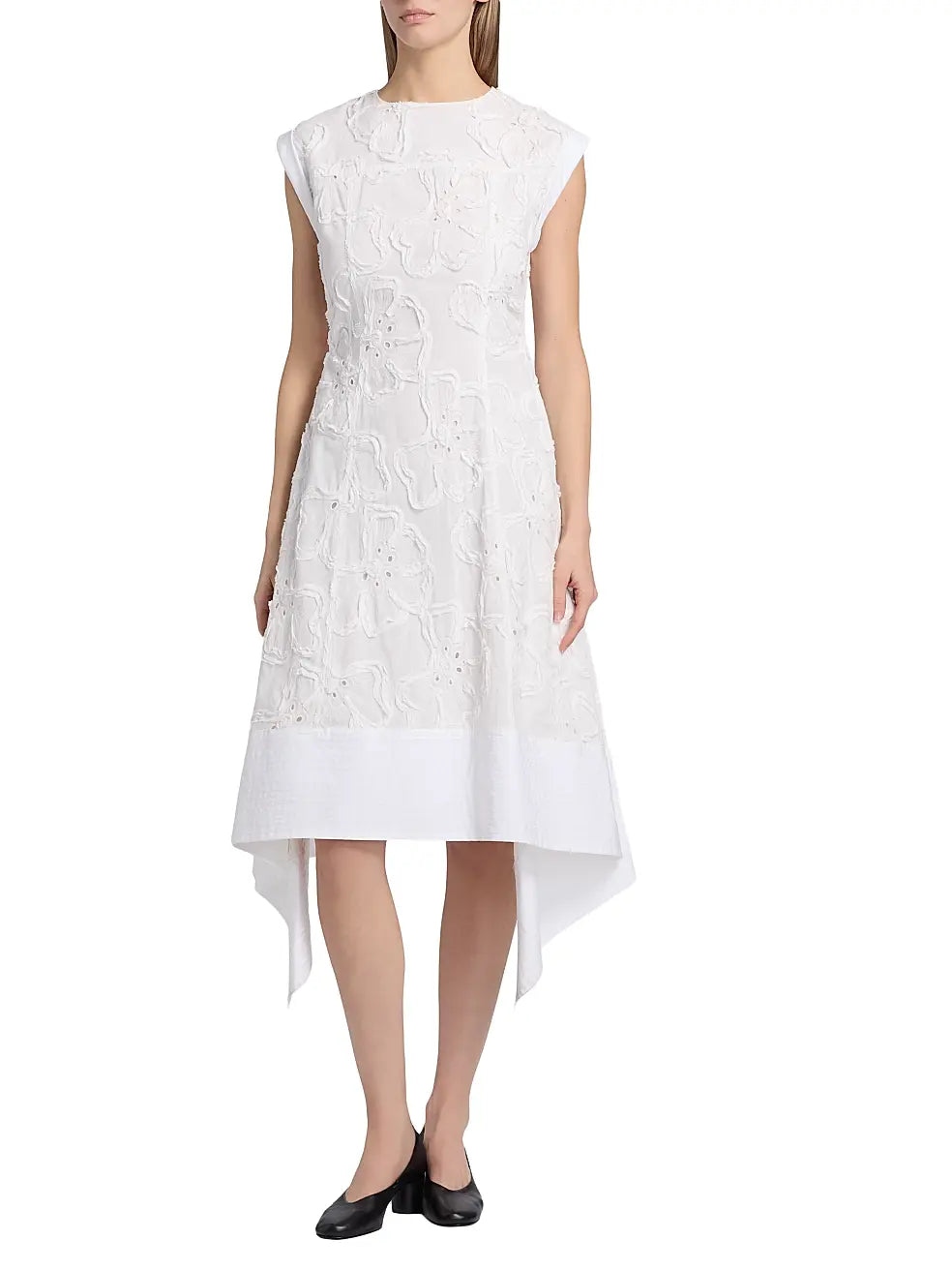 3D Flower Embroidered Midi Dress - The Lake Forest Shop