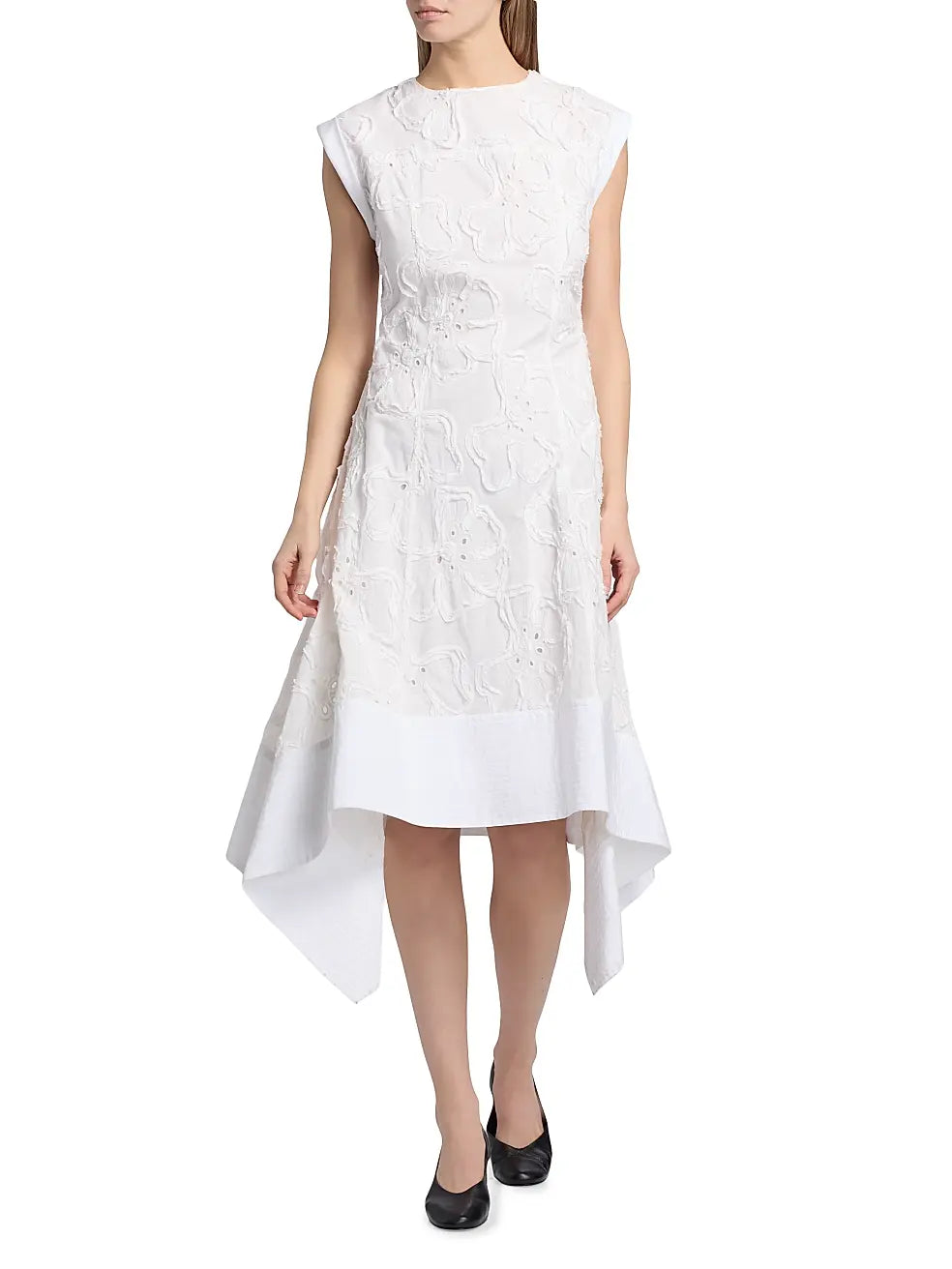 3D Flower Embroidered Midi Dress - The Lake Forest Shop