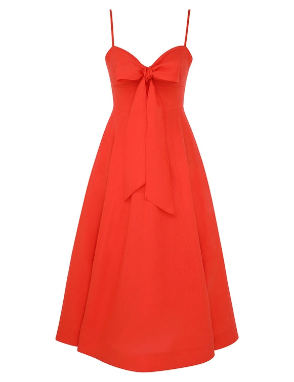 Crush Tie Front Midi Dress