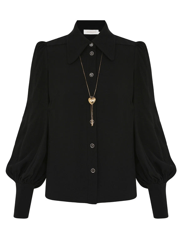 Collard Blouse Black