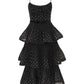 Pleated Tiered Midi Dress