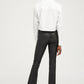 SPRWMN Black Leather Ankle Flare Pant