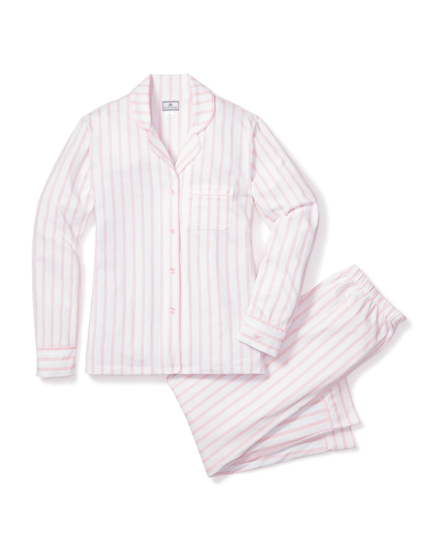 Petite Plume Pima Pajama Set Pink Stripe