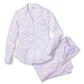 Petite Plume Pajama Set in French Ticking Lavender