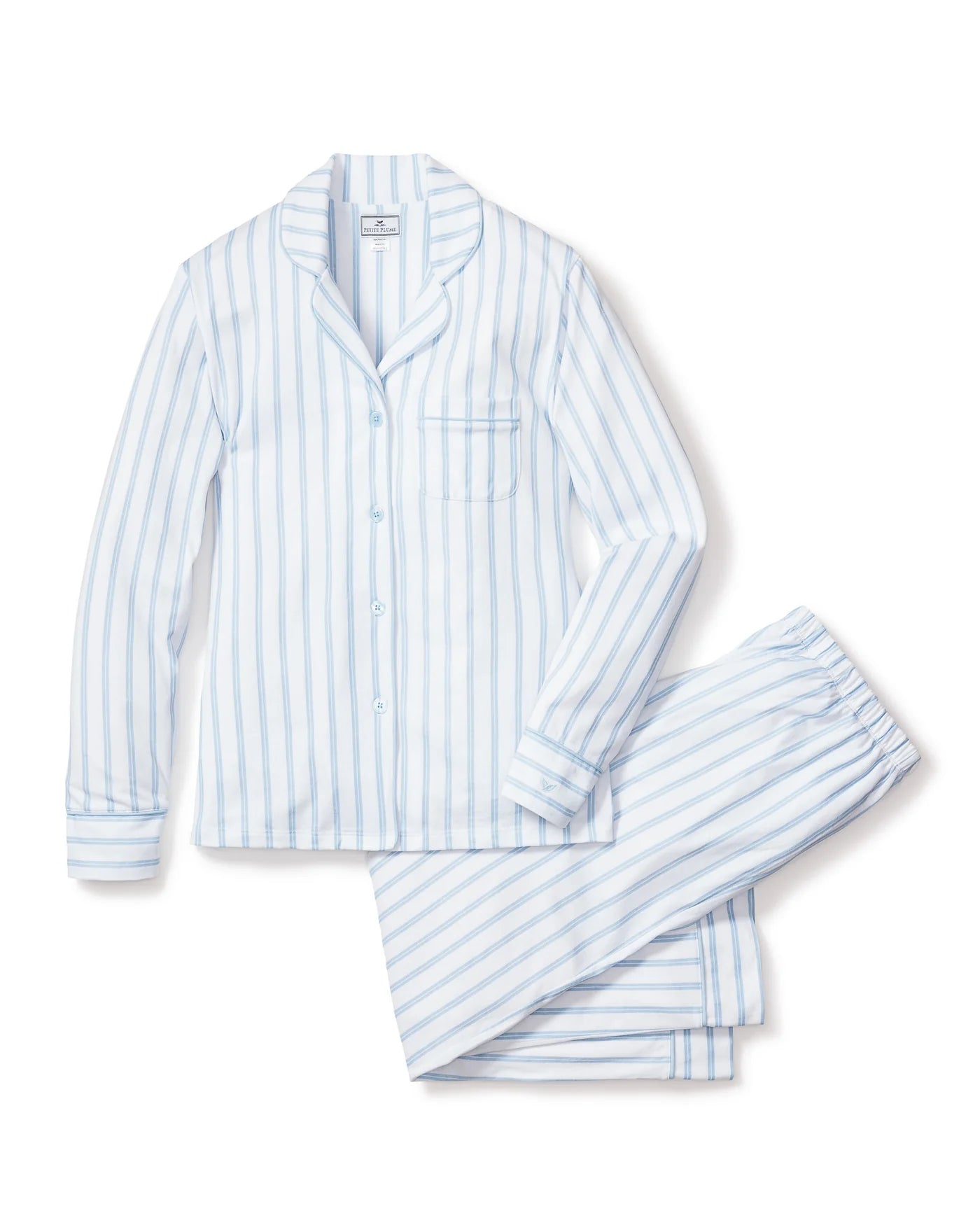 Petite Plume Pajama Set Striped Periwinkle