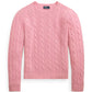 Iconic Polo Cable Knit Cashmere Sweater Dusty Pink