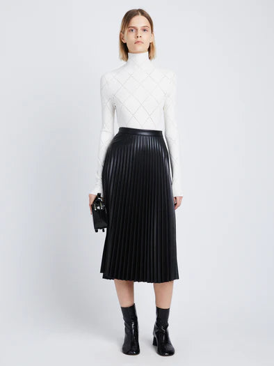 Daphne Skirt Faux Leather Black