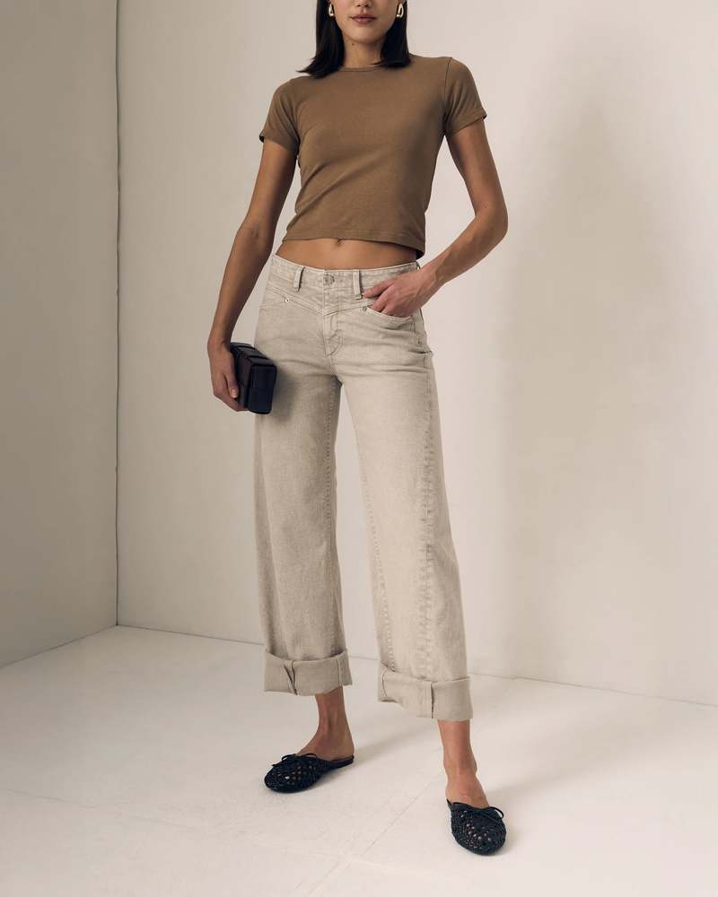 Selena Crop Cuffed Jean