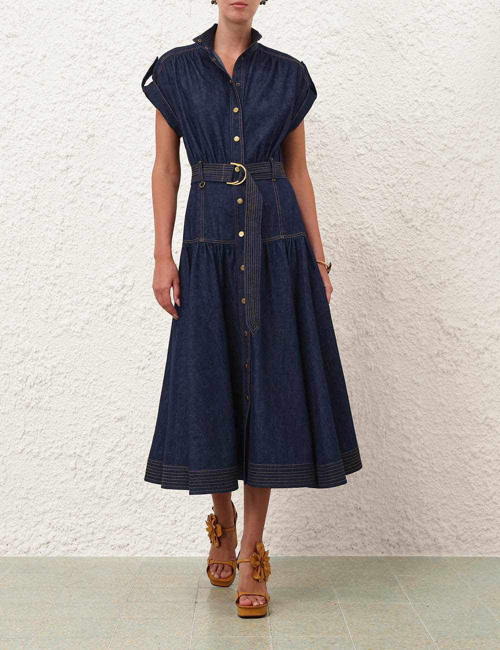 Denim Midi Dress - The Lake Forest Shop