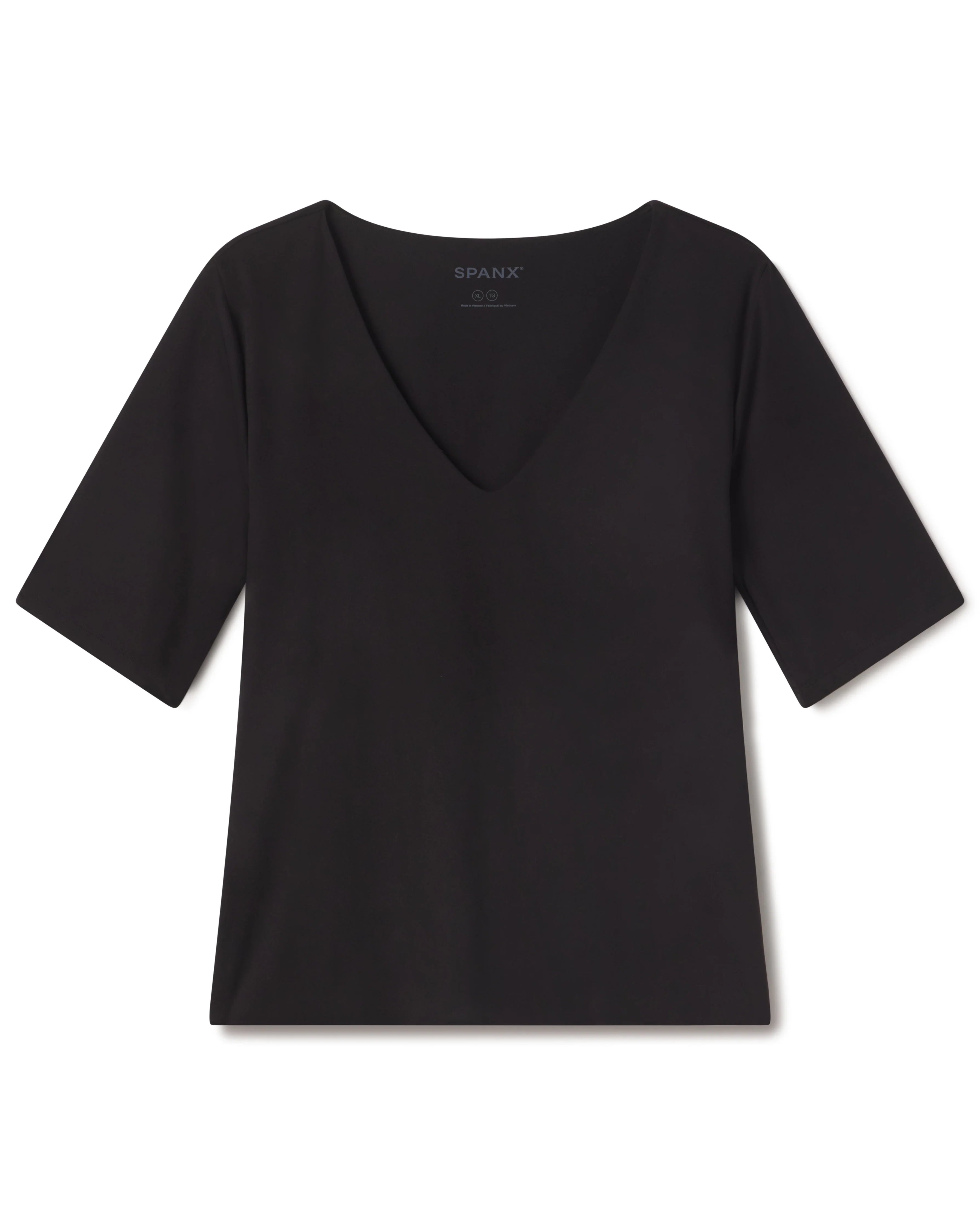 Spanxsmooth Jersey V-Neck Tee - The Lake Forest Shop