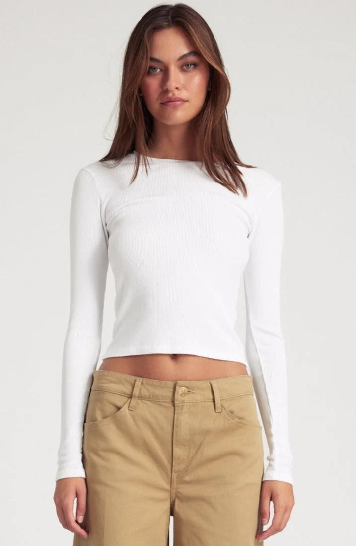 Rib L/S Baby Tee - The Lake Forest Shop