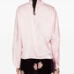 Silk satin crater neck shirt - Rose