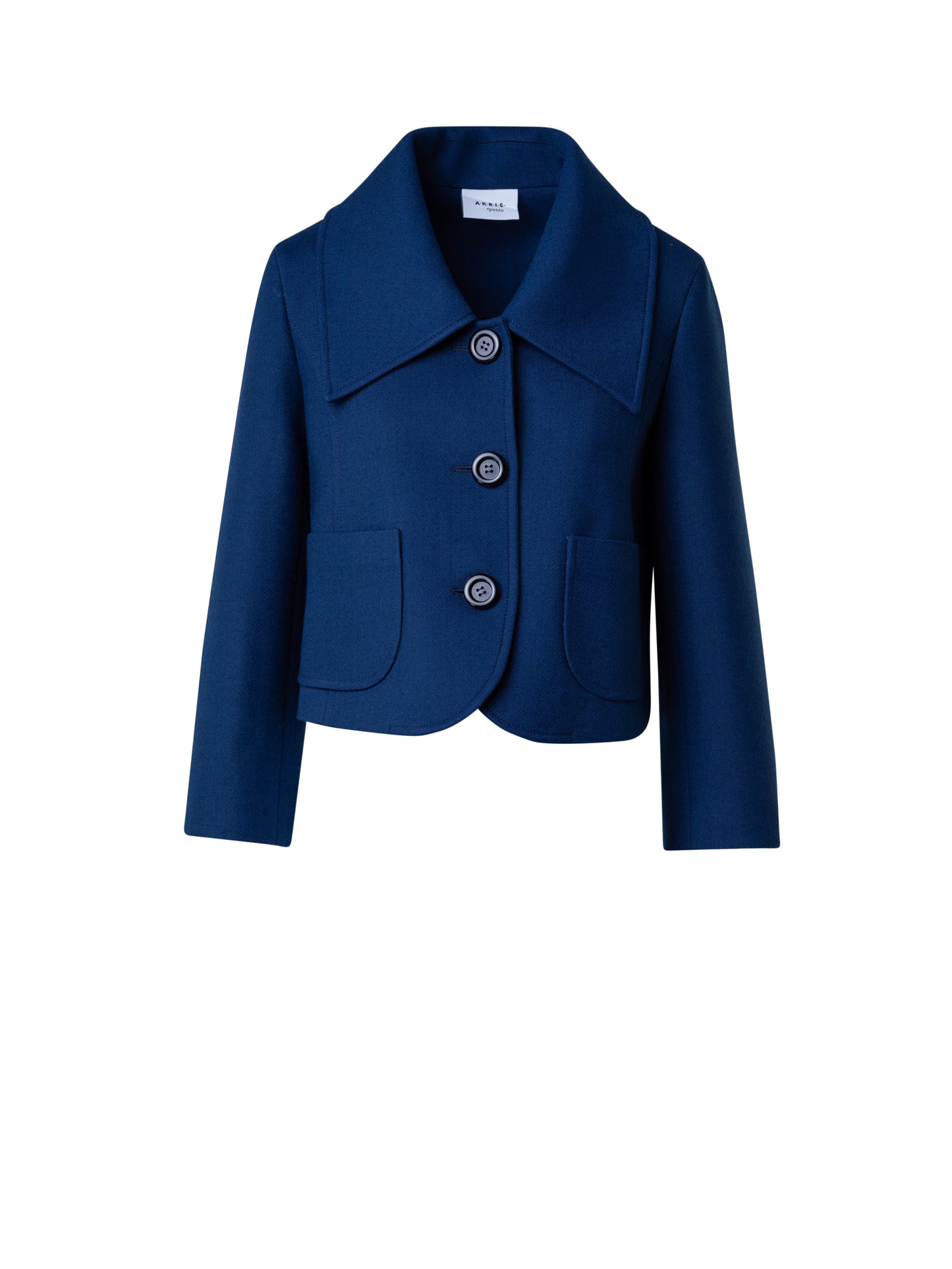 Wool Tricotine Shirt Collar Jacket