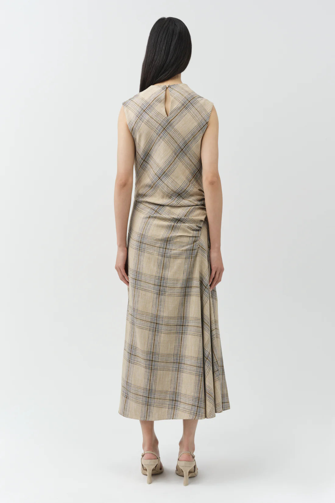 Burke S/L Draped Midi Dress - The Lake Forest Shop