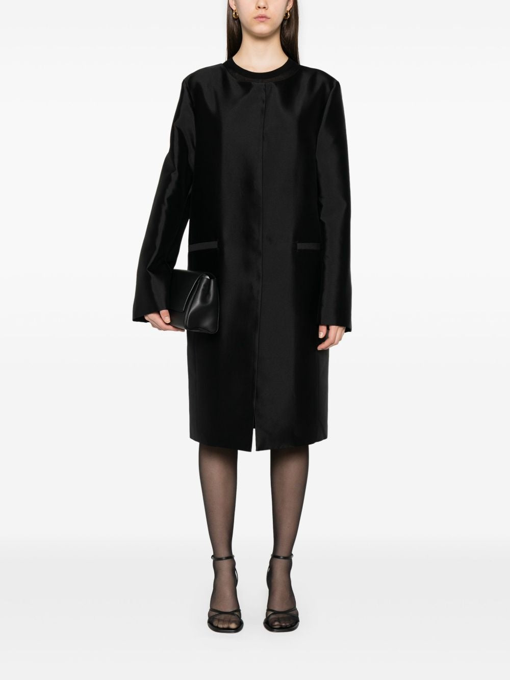 Collarless Coat
