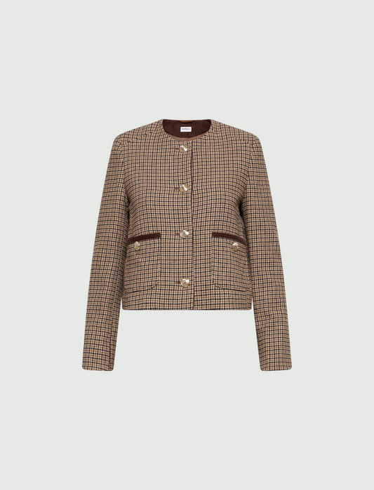 Marella Accordo jacket - camel pied de