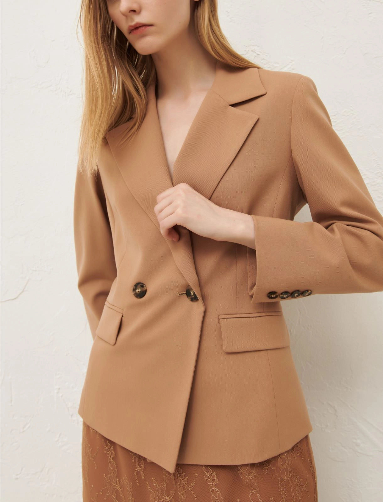 Marella Tema Gabardine Blazer- CAMEL