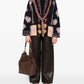 "Sogni" Jacquard Long Cardigan