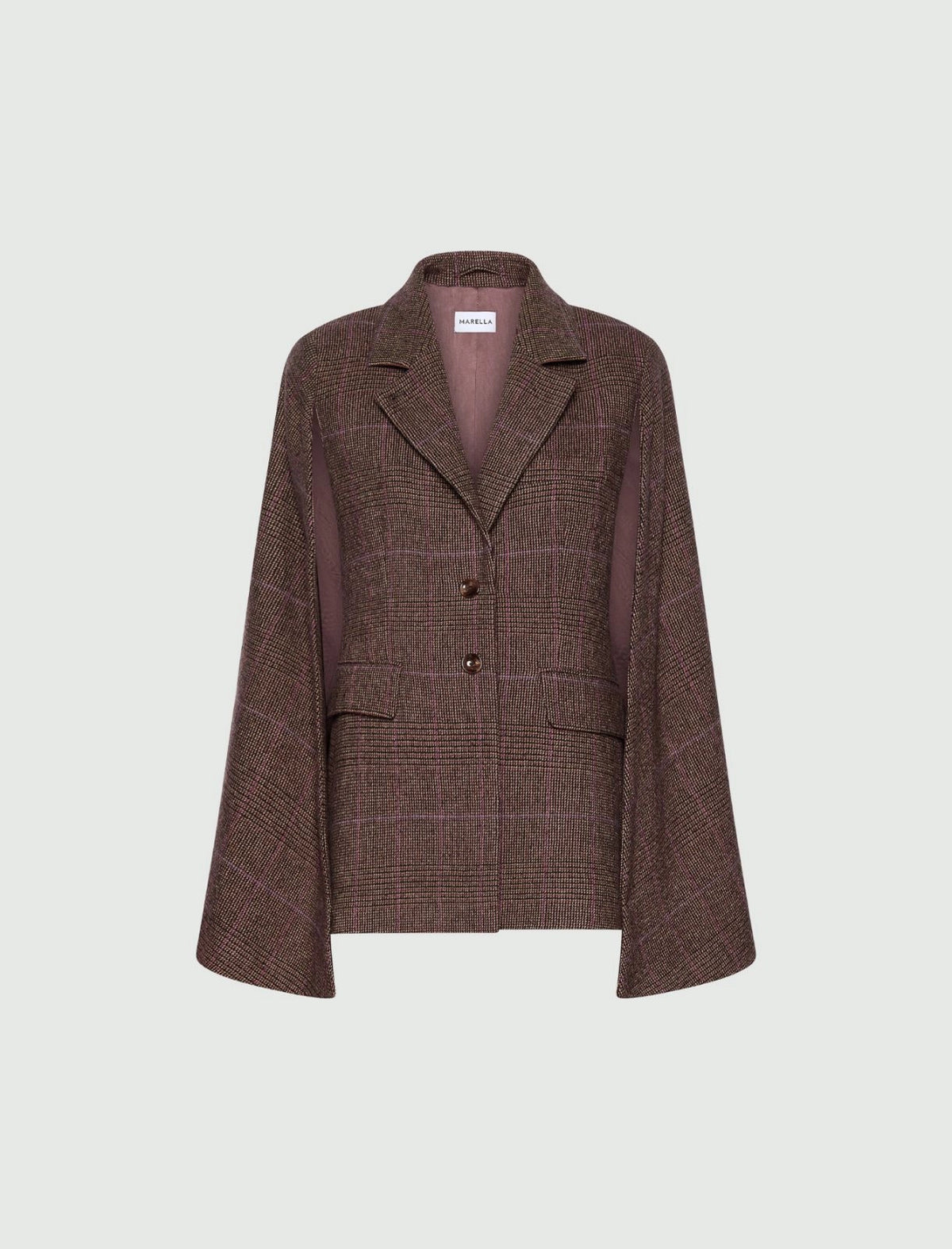 Wool Blend Cape Jacket