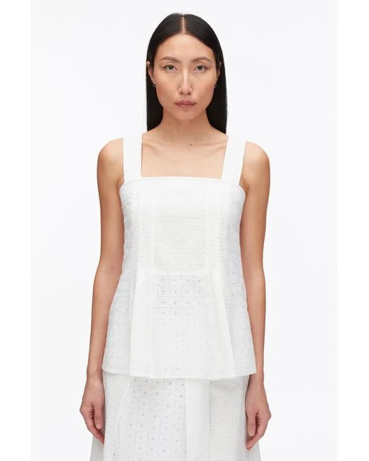 Broderie Anglaise Patchwork Cami Top - The Lake Forest Shop
