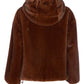 Faux Fur Bomber with Hood