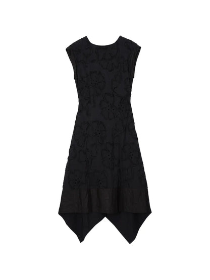 3D Flower Embroidered Midi Dress - The Lake Forest Shop