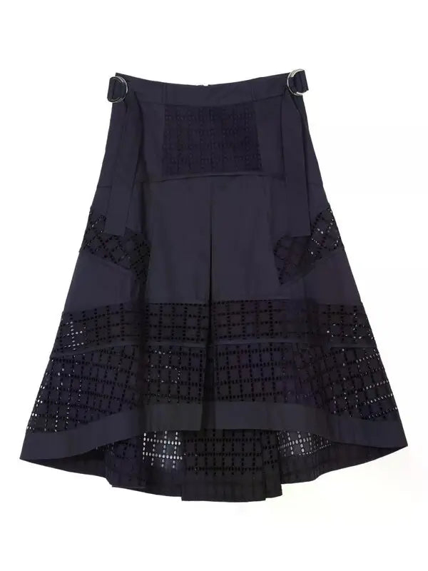 Broderie Anglaise Patchwork Midi Skirt - The Lake Forest Shop