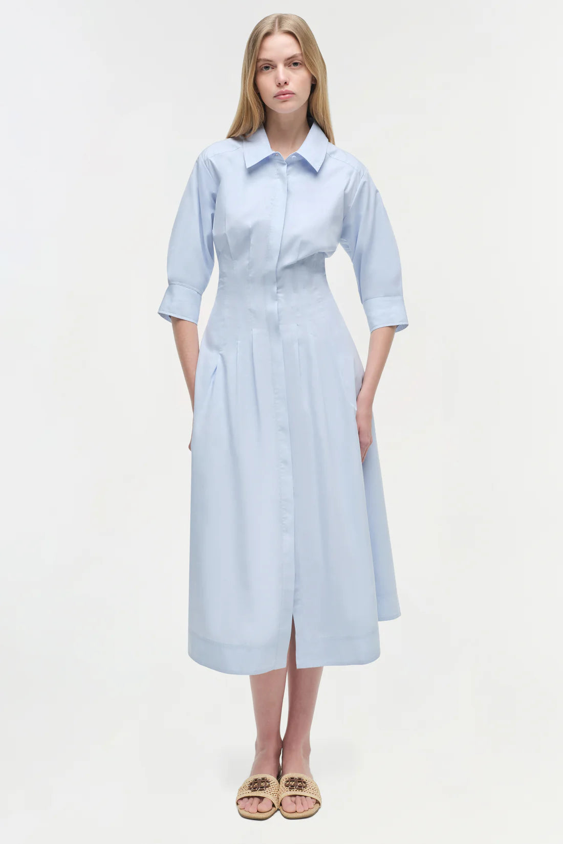 Jazz Pintuck Midi Dress