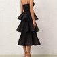 Pleated Tiered Midi Dress