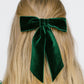 Wide Velvet Bow Barrette