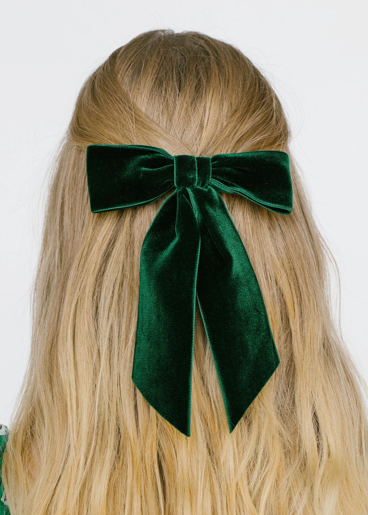 Wide Velvet Bow Barrette