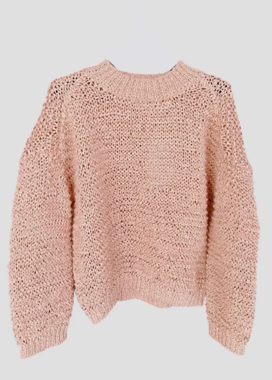 Chamois Ribbon Roundneck Sweater - The Lake Forest Shop