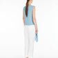 Max Mara Jersey and Crepe Top in Water