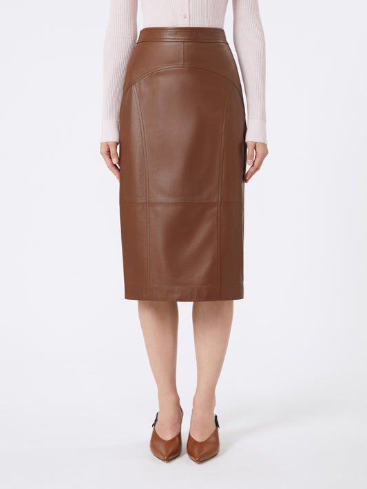 Taiga Leather Skirt