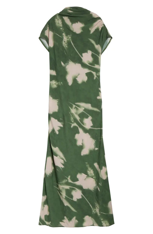 Abstract Floral Asymmetrical Dress - The Lake Forest Shop