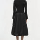 Kenlie L/S Mock Neck Dress-Black
