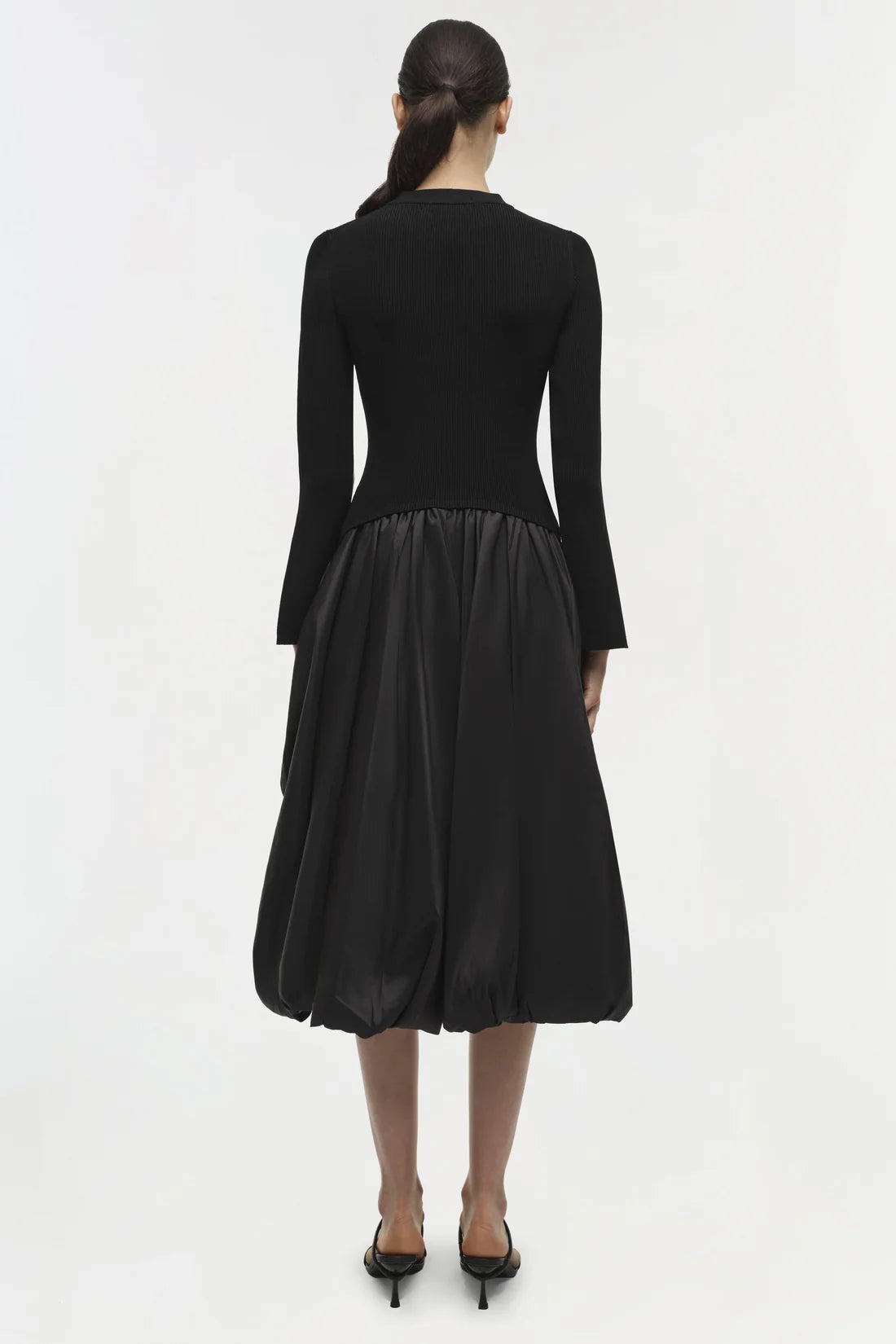 Kenlie L/S Mock Neck Dress-Black